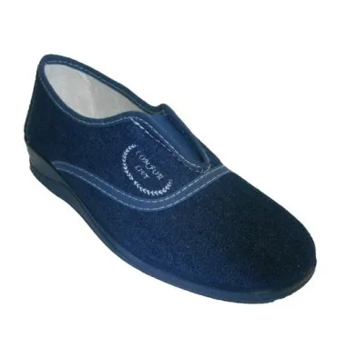 Zapatilla cerrada vaquera goma encima muy ancha  Nevada en tejano