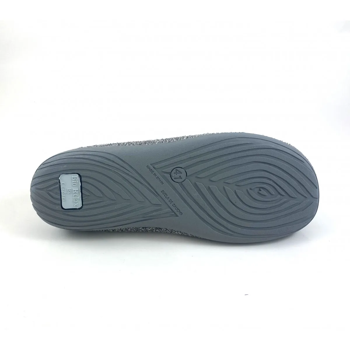 Zapatilla de casa Biorelax de hombre con plantilla extraíble, gris  Bio13501