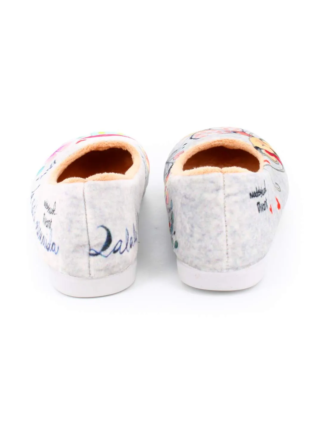 Zapatilla de Casa "Soy la ratita presumida" Inverness Gris