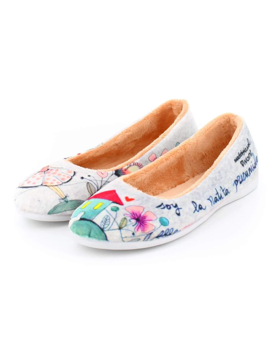 Zapatilla de Casa "Soy la ratita presumida" Inverness Gris