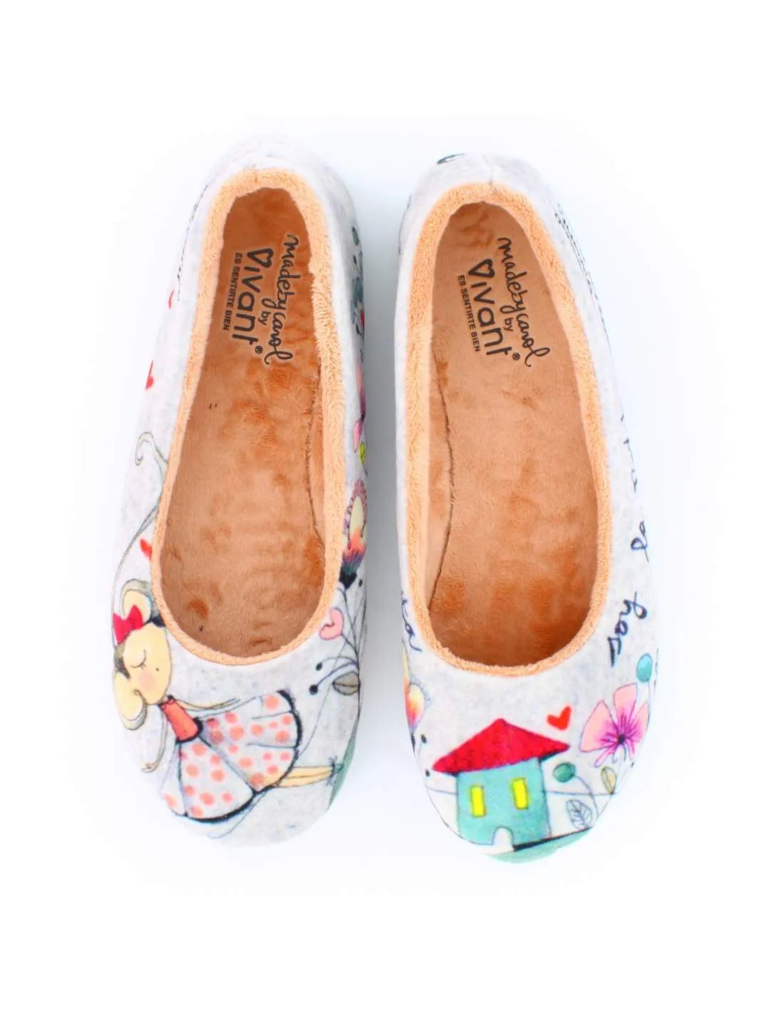 Zapatilla de Casa "Soy la ratita presumida" Inverness Gris