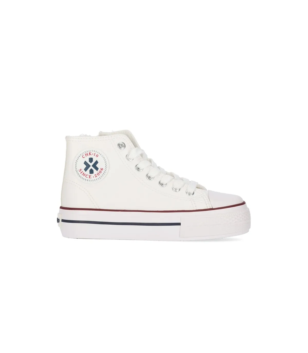 Zapatillas bota polipiel blanco Chika10