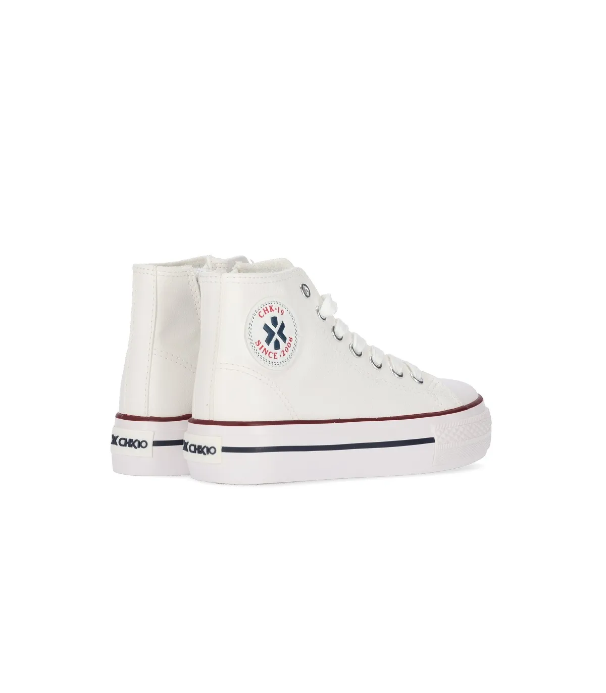 Zapatillas bota polipiel blanco Chika10