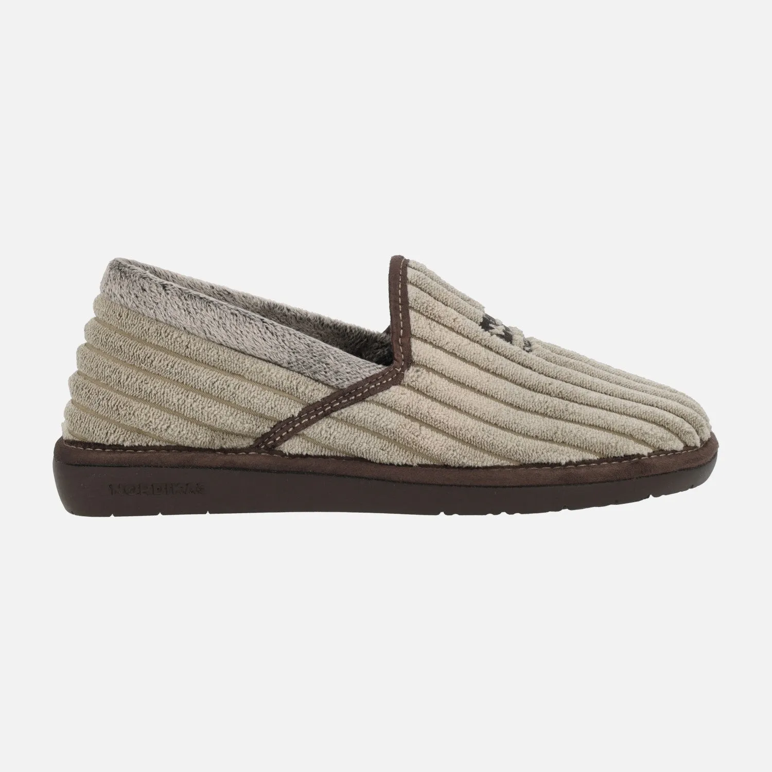 Zapatillas de casa cerradas para hombre en tejido de pana suave Boston