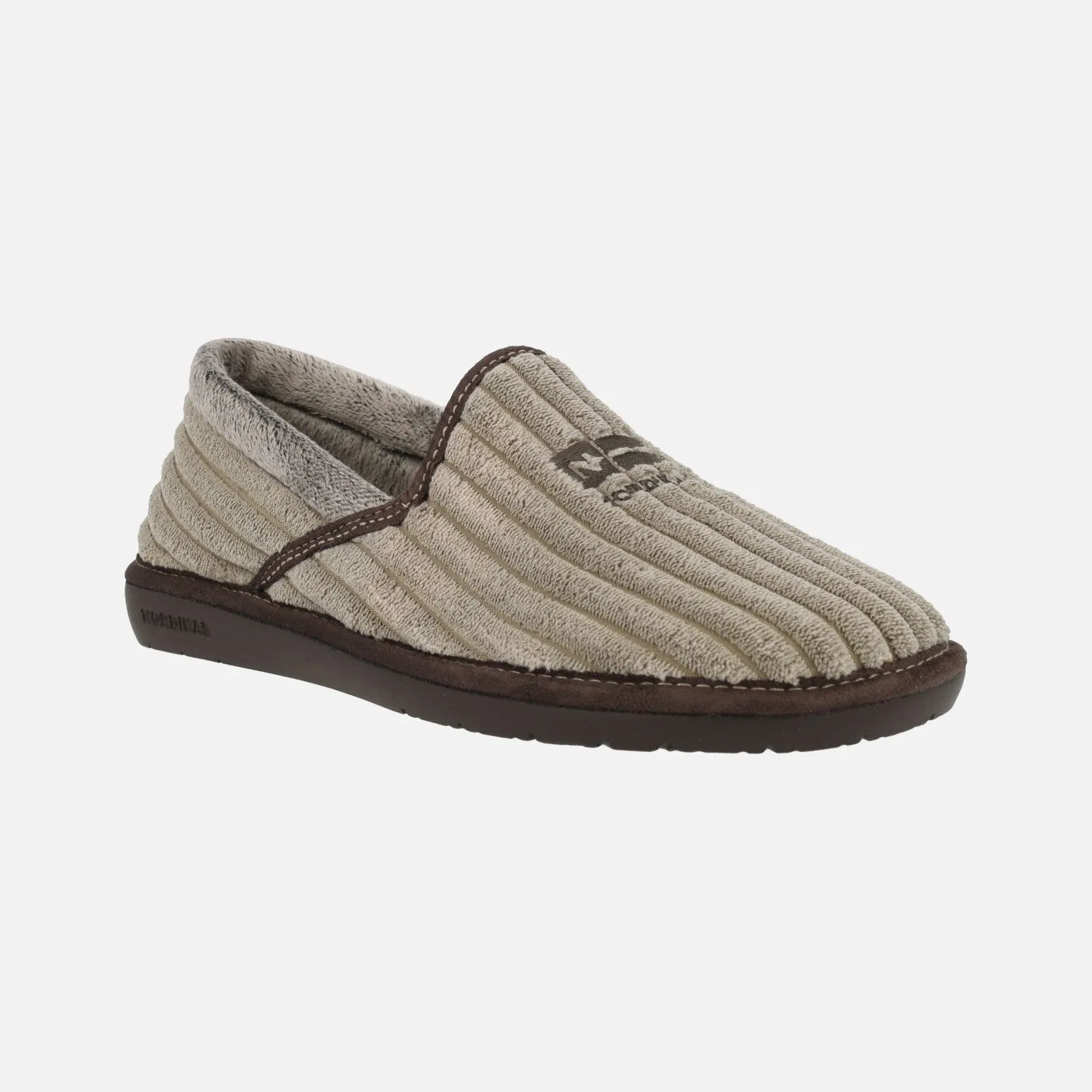 Zapatillas de casa cerradas para hombre en tejido de pana suave Boston