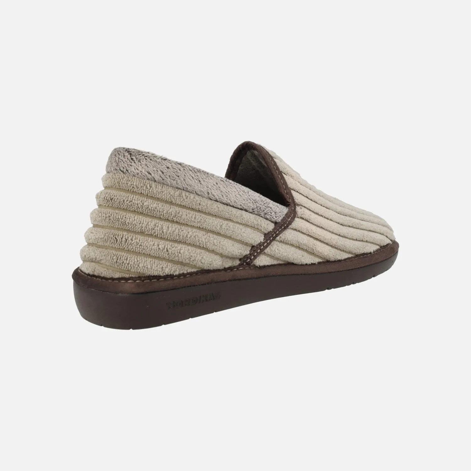 Zapatillas de casa cerradas para hombre en tejido de pana suave Boston