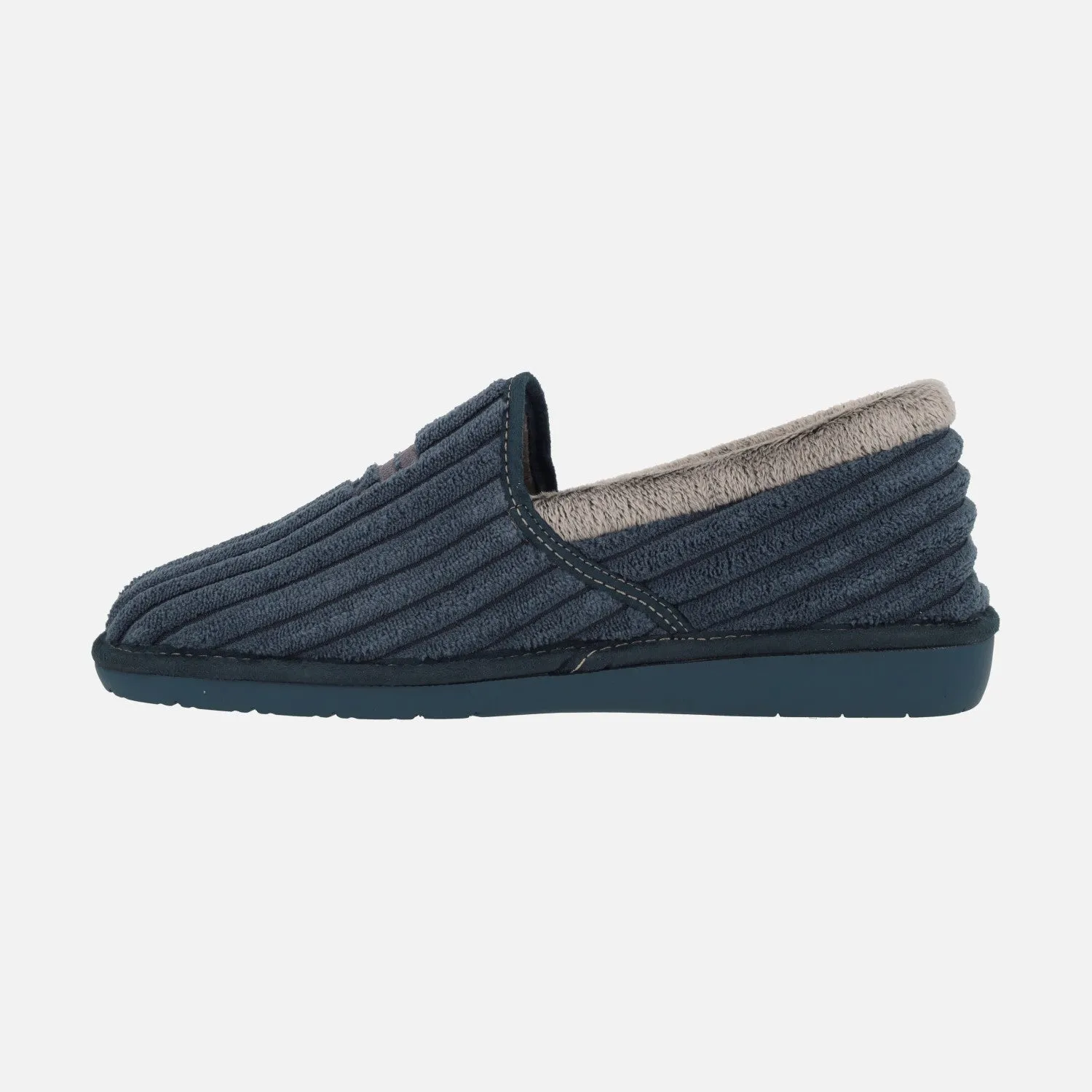 Zapatillas de casa cerradas para hombre en tejido de pana suave Boston