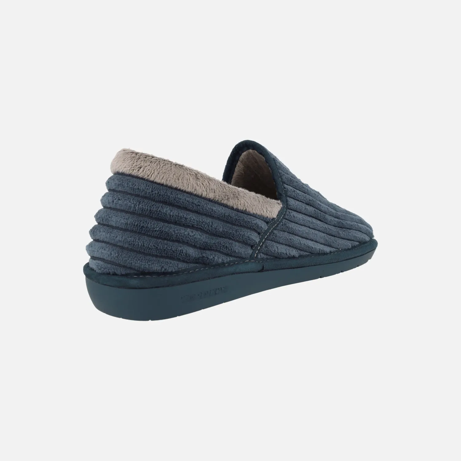 Zapatillas de casa cerradas para hombre en tejido de pana suave Boston