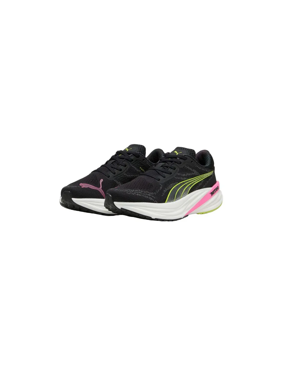 Zapatillas de running Puma Magnify Nitro 2 Negro/Lima Mujer