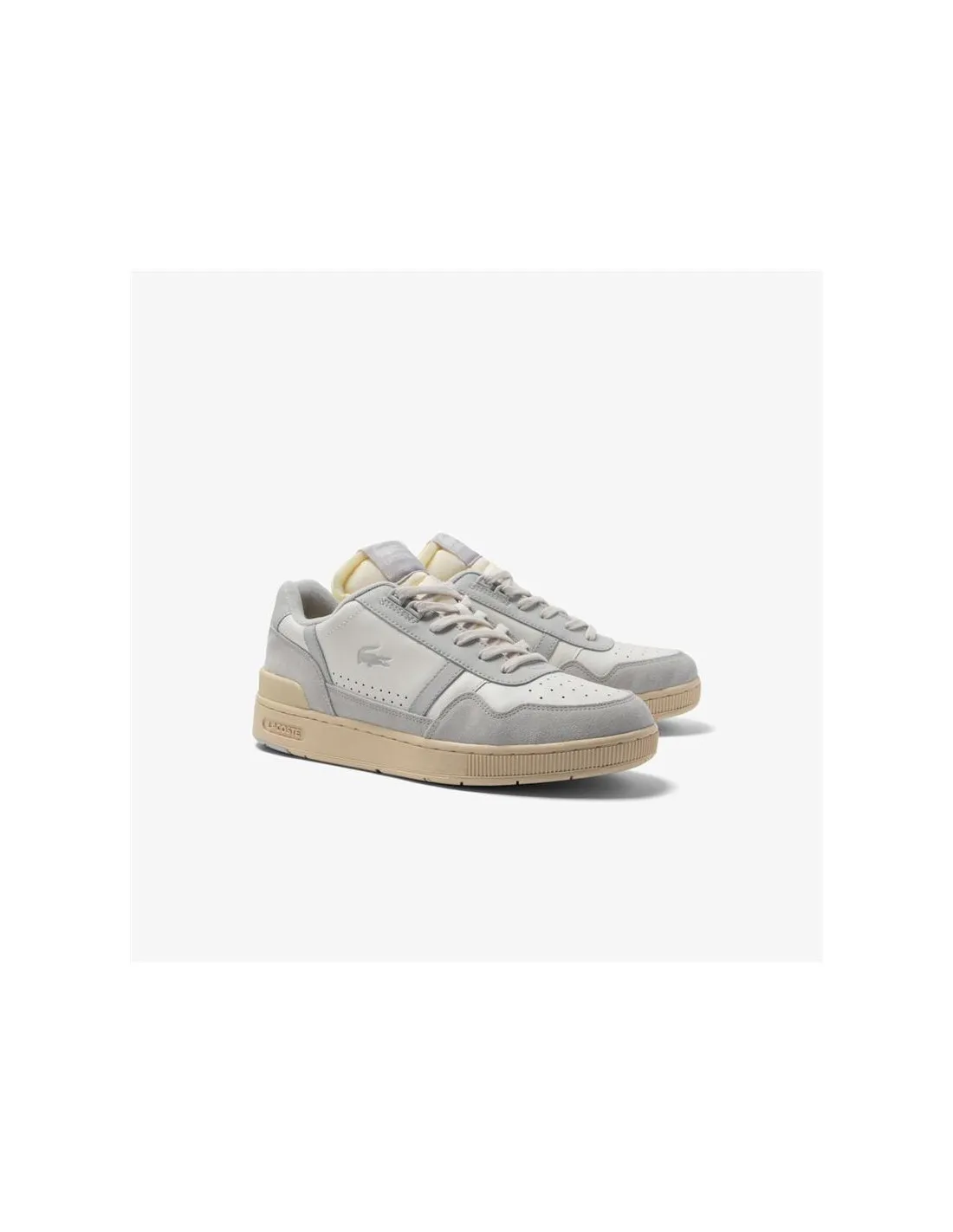 ZAPATILLAS LACOSTE TCLIP LEATHER TONAL BLANCO HOMBRE