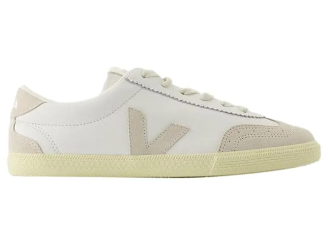 ZAPATILLAS VOLLEY  VEJA  CUERO  BLANCO NATURAL 