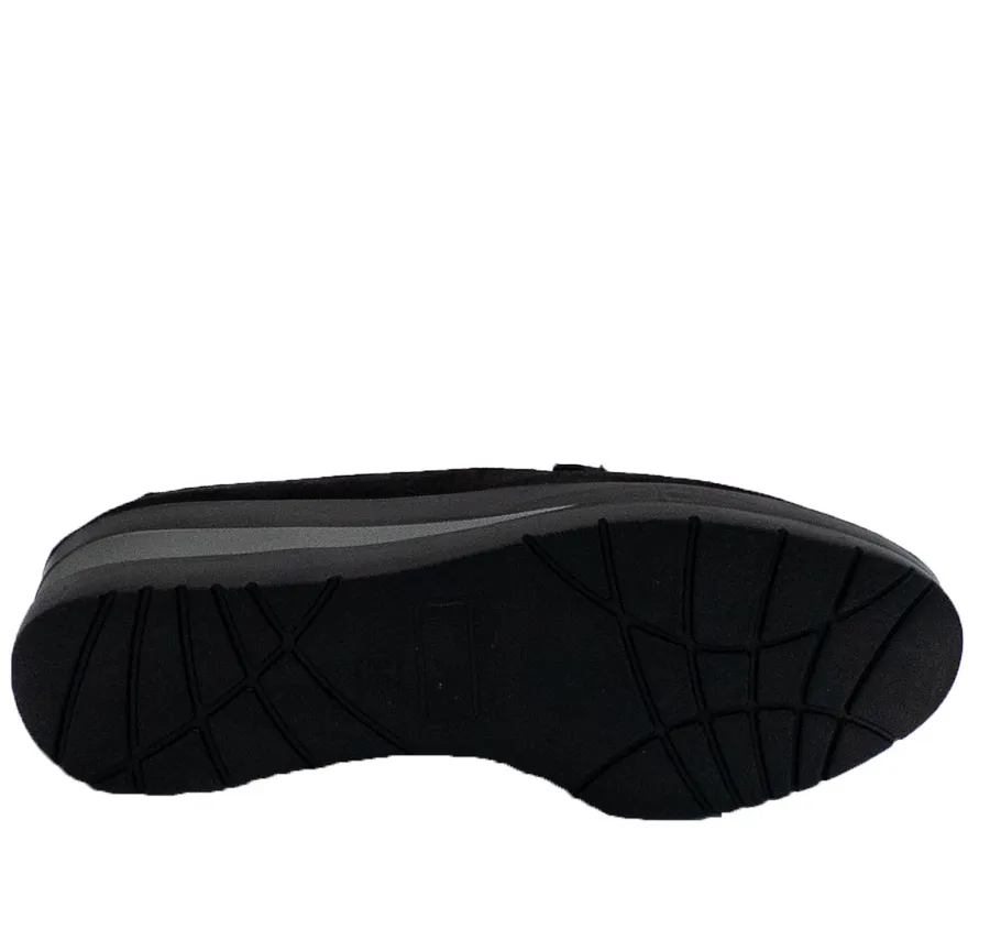 ZAPATO AMARPIES AMD25332 CUÑA CÓMODO PARA MUJER COMBINADO SINTÉTICO NEGRO PLANTILLA ACOLCHADA MEMORY SPONGE 28135