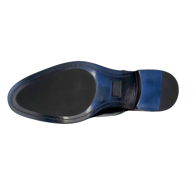 Zapato Novio Piel Charol Negro Con suela de Goma