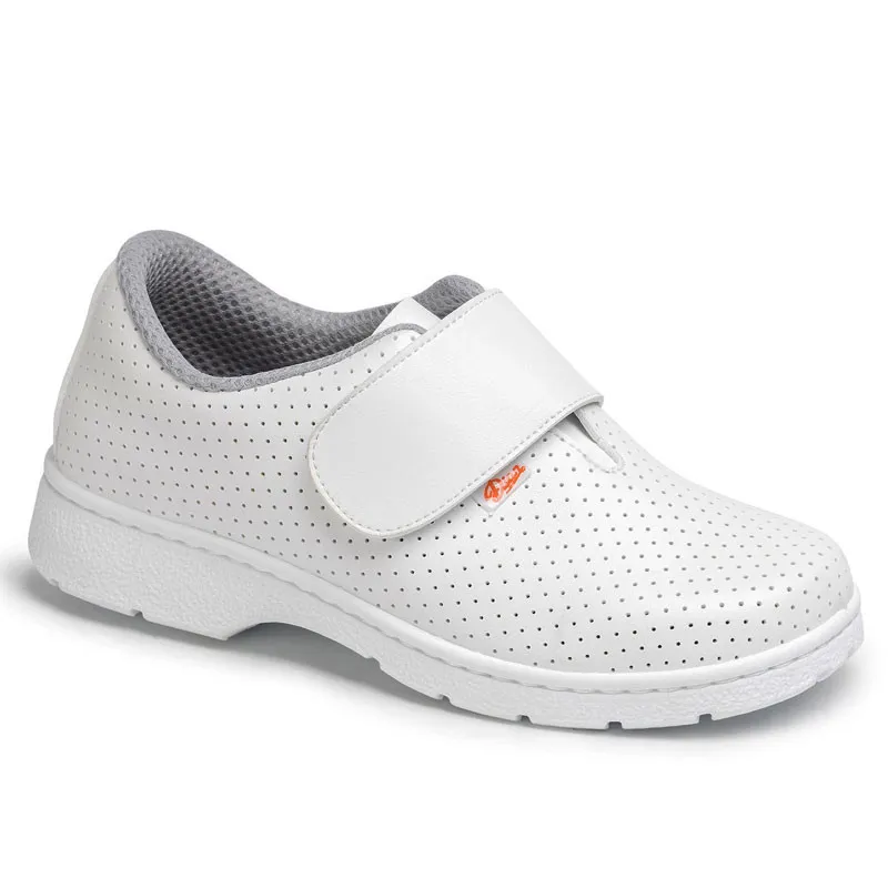 ZAPATO SANITARIO BLANCO PERFORADO CON VELCRO 1807 LM  DIAN