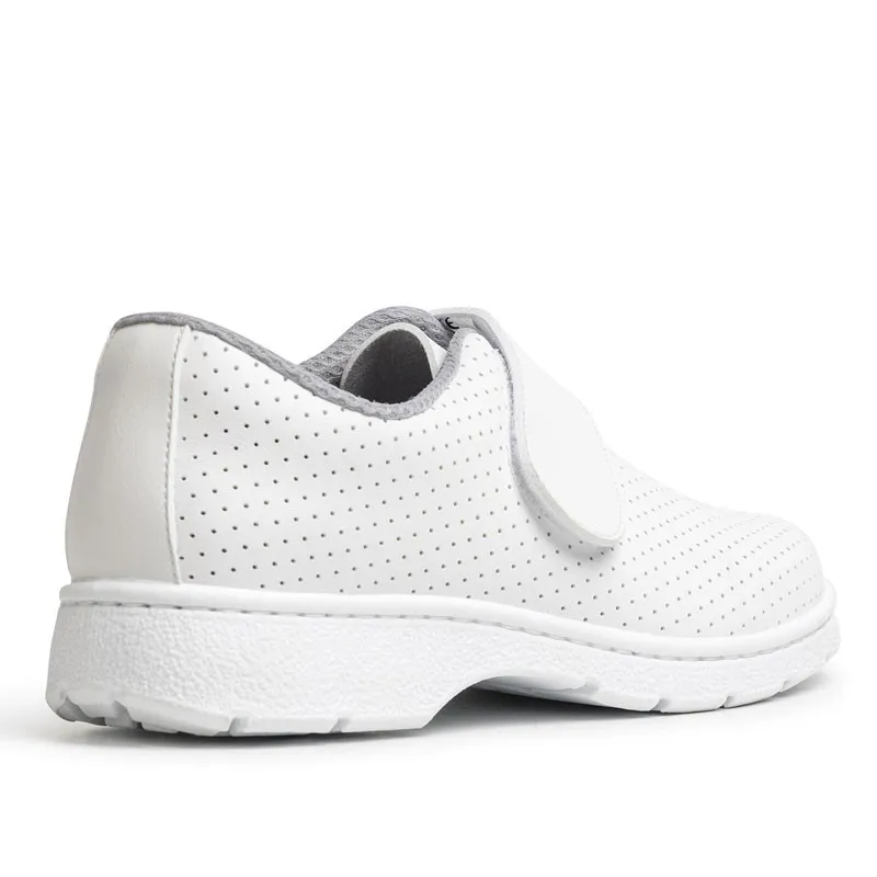 ZAPATO SANITARIO BLANCO PERFORADO CON VELCRO 1807 LM  DIAN